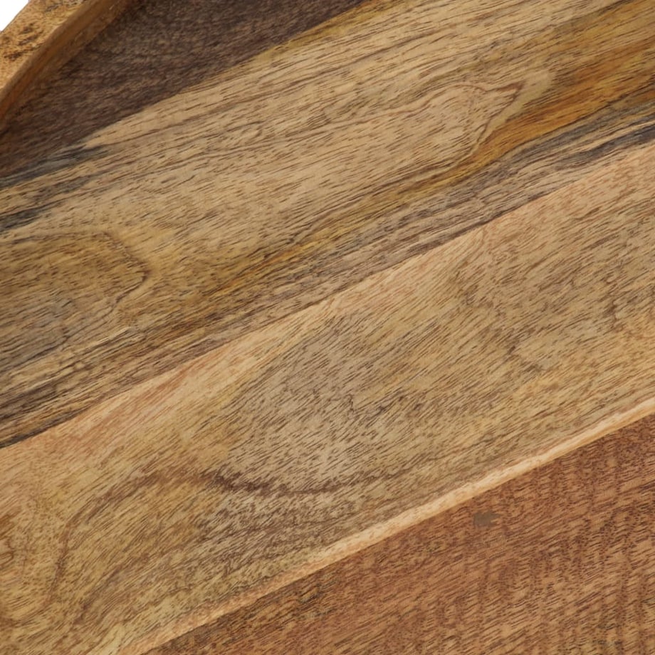 vidaXL Stolik kawowy, lite drewno mango i stal, 50 x 40 cm