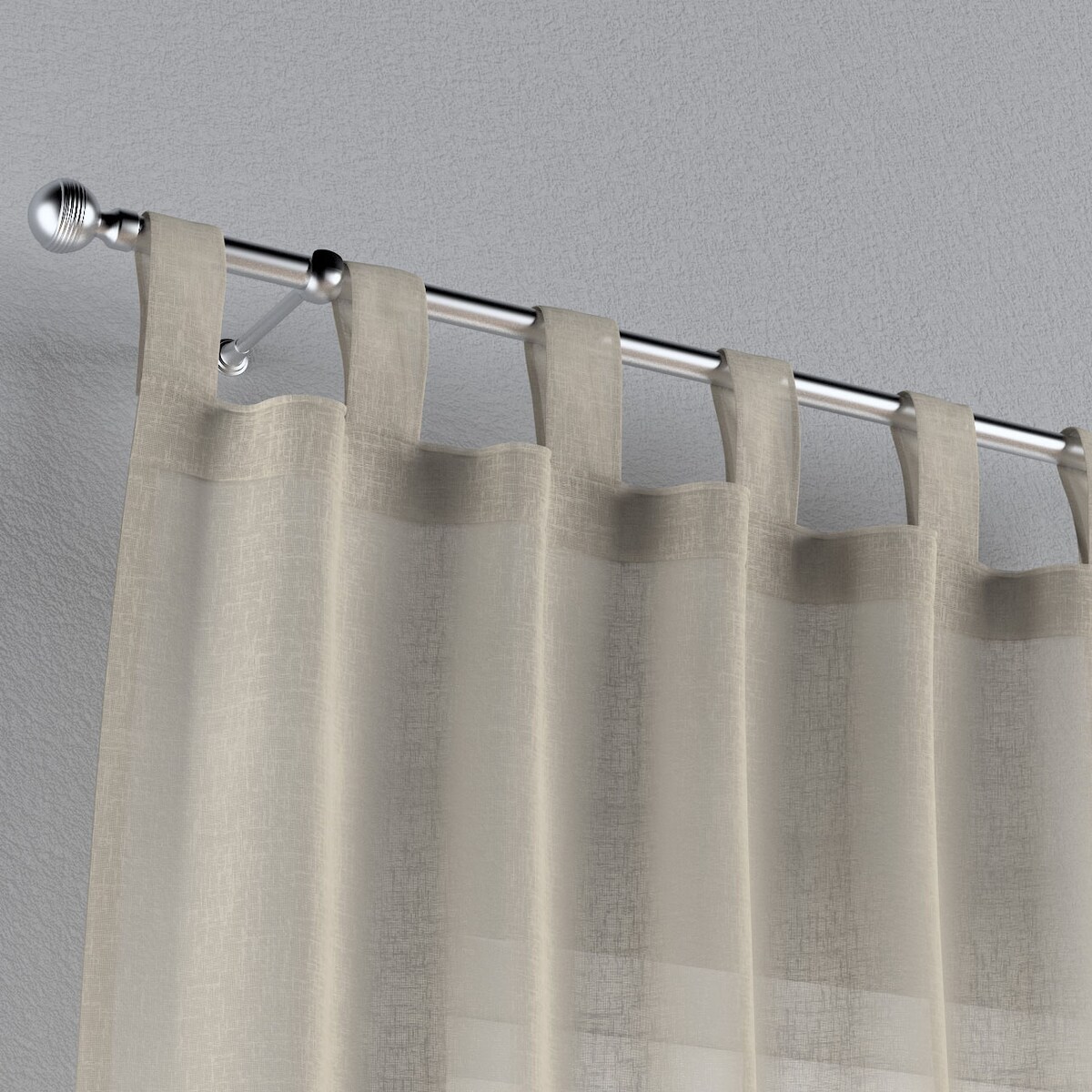 Zasłona na szelkach 1 szt. 130x245 prześwitujący beżowy