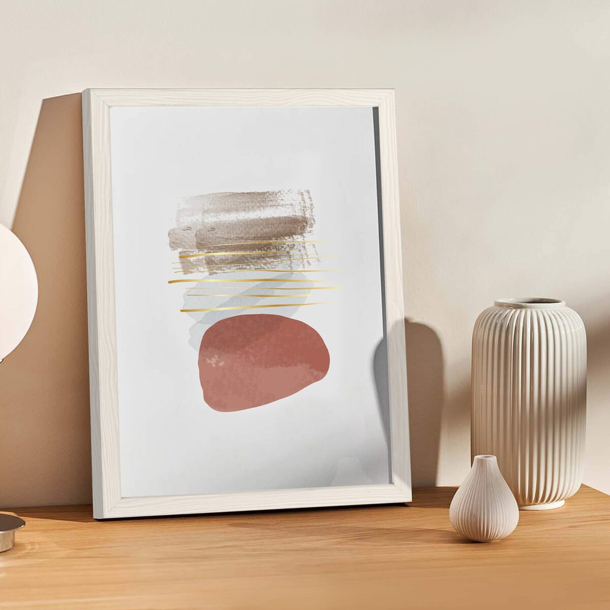 Ramka na zdjęcia 50x70 cm biała z przetarciami wisząca poziom pion rama MDF z plexi klasyczna ramka