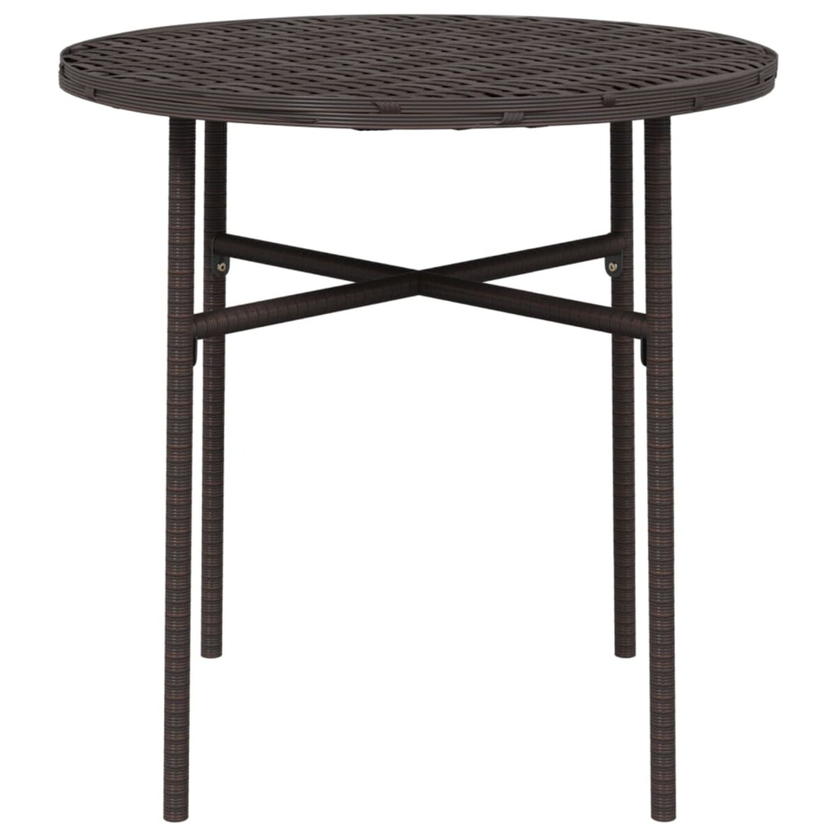 vidaXL Stolik herbaciany, brązowy, 45 cm, polirattan