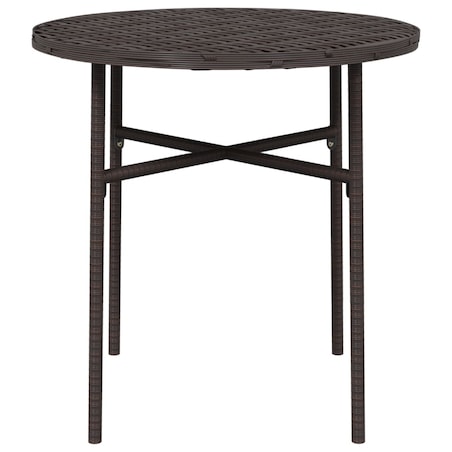 vidaXL Stolik herbaciany, brązowy, 45 cm, polirattan