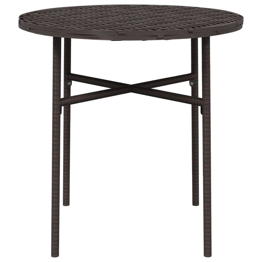 vidaXL Stolik herbaciany, brązowy, 45 cm, polirattan