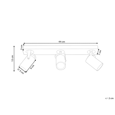 Lampa sufitowa 3-punktowa metalowa czarna KLIP