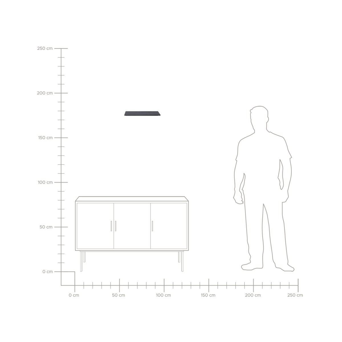 Lampa ścienna FERREIRA Metal Czarny