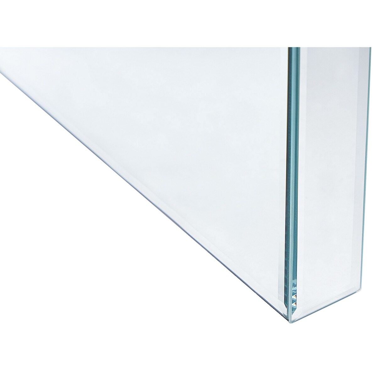 Konsola 2 szuflady lustrzana srebrna TILLY