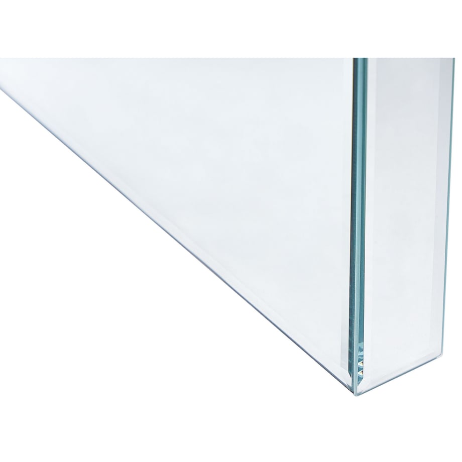 Konsola 2 szuflady lustrzana srebrna TILLY