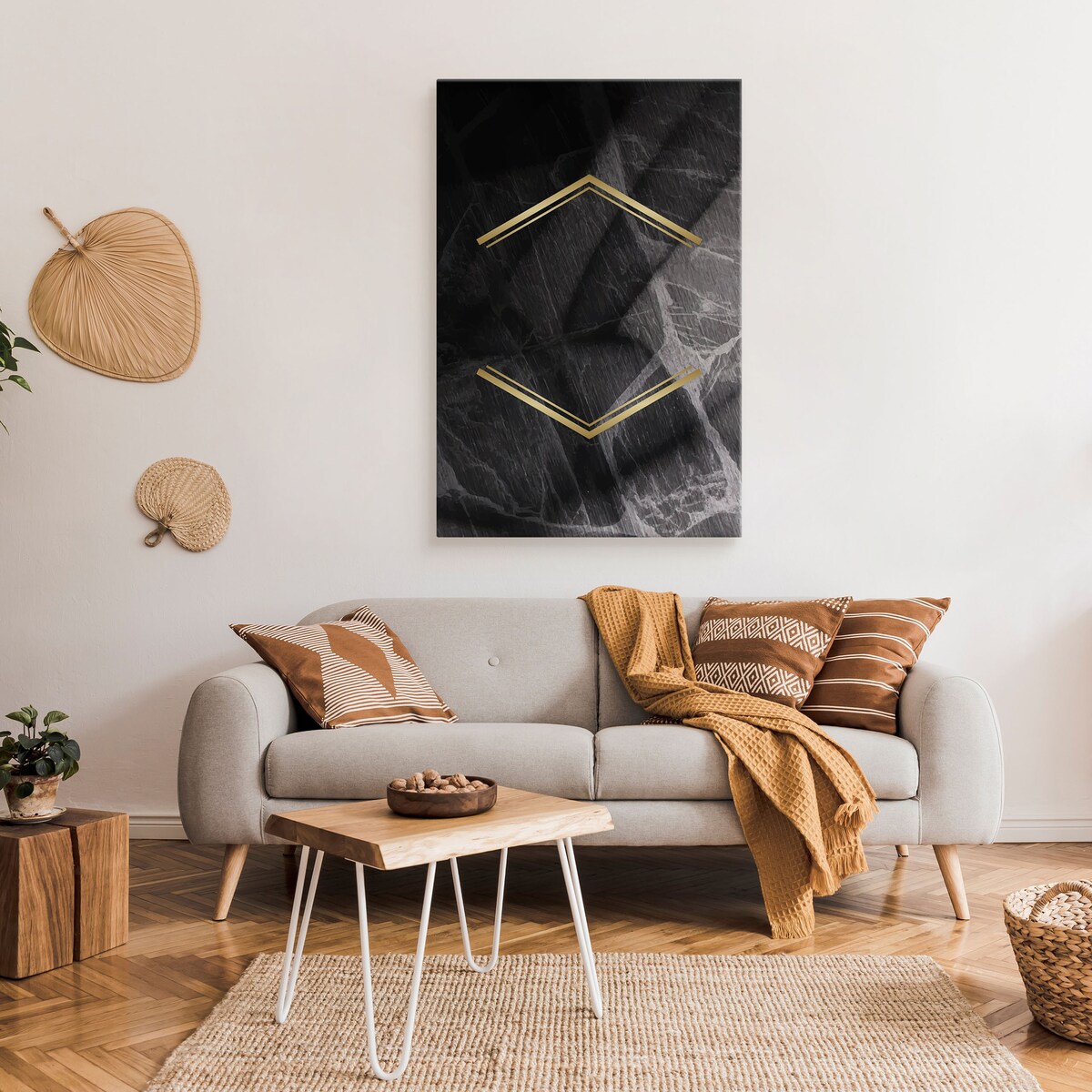 Obraz Abstrakcyjny Czarny Marmur 30x40cm