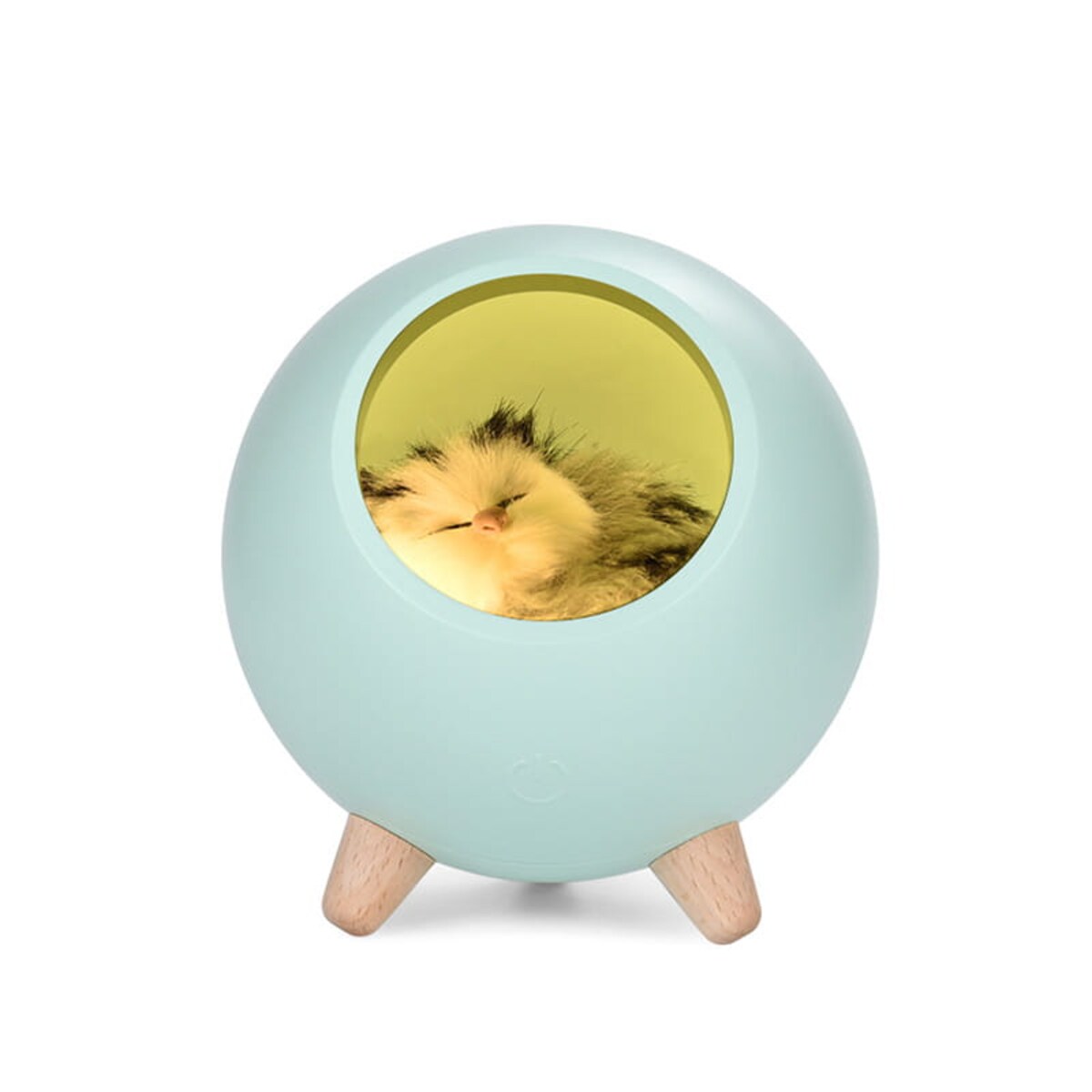 Lampka nocna z kotkiem seledynowa