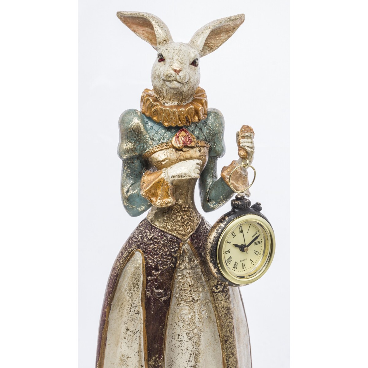 Dekoracja - króliczka z zegarem 44x13x9,5 cm