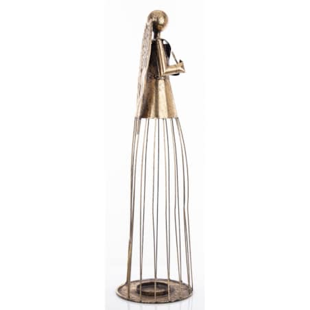 Dekoracja - anioł metalowy 66x20x18 cm INGELOSI