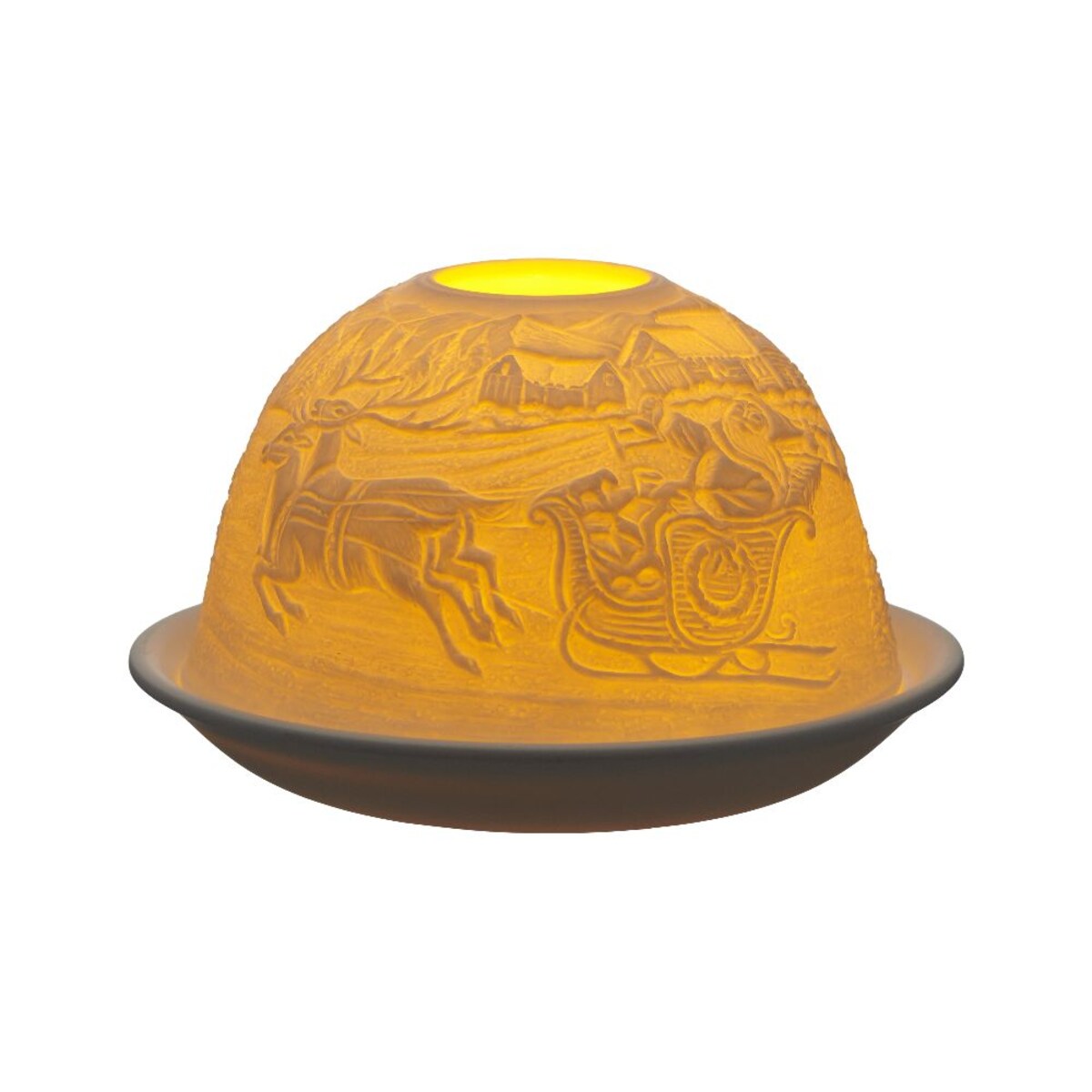 VILLA ITALIA Lampion porcelanowy na tealight z wkładem LED 7,5 cm SANIE