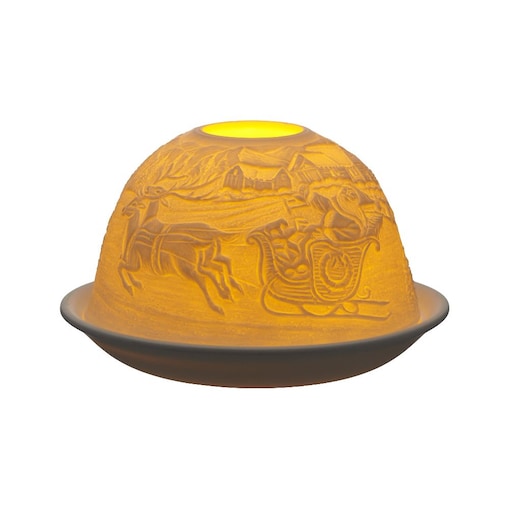 VILLA ITALIA Lampion porcelanowy na tealight z wkładem LED 7,5 cm SANIE
