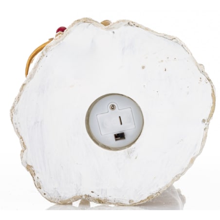 Figurka - Mikołaj LED z jelonkiem i workiem na plecach 29x14x14 cm