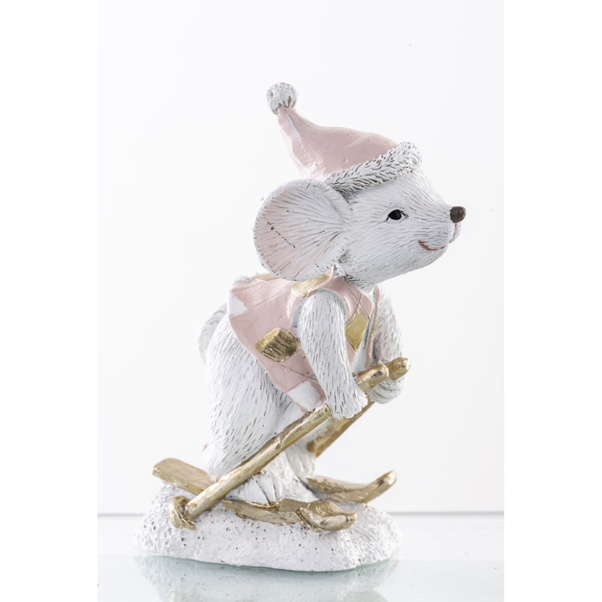 Figurka - myszka na nartach 10x7,5x4,5 cm SCIATORE