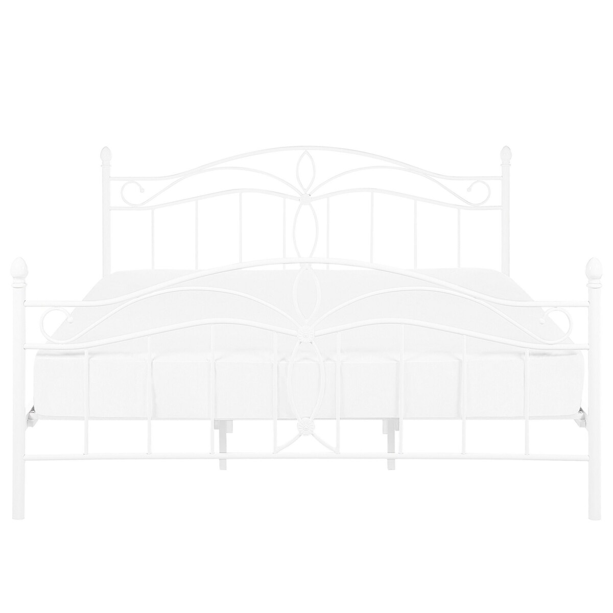 Łóżko metalowe 180 x 200 cm białe ANTLIA