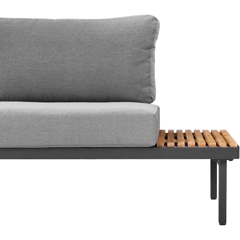 Sofa ogrodowa dla 3 osób FIVIZZANO Drewno akacjowe Ciemnoszary