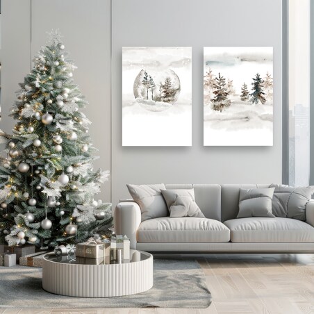 Świąteczny obraz dyptyk