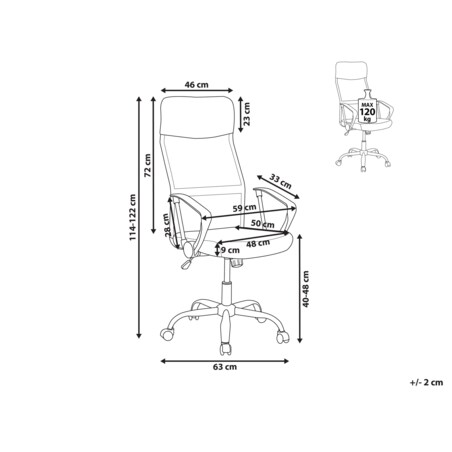 Krzesło biurowe regulowane beżowe DESIGN