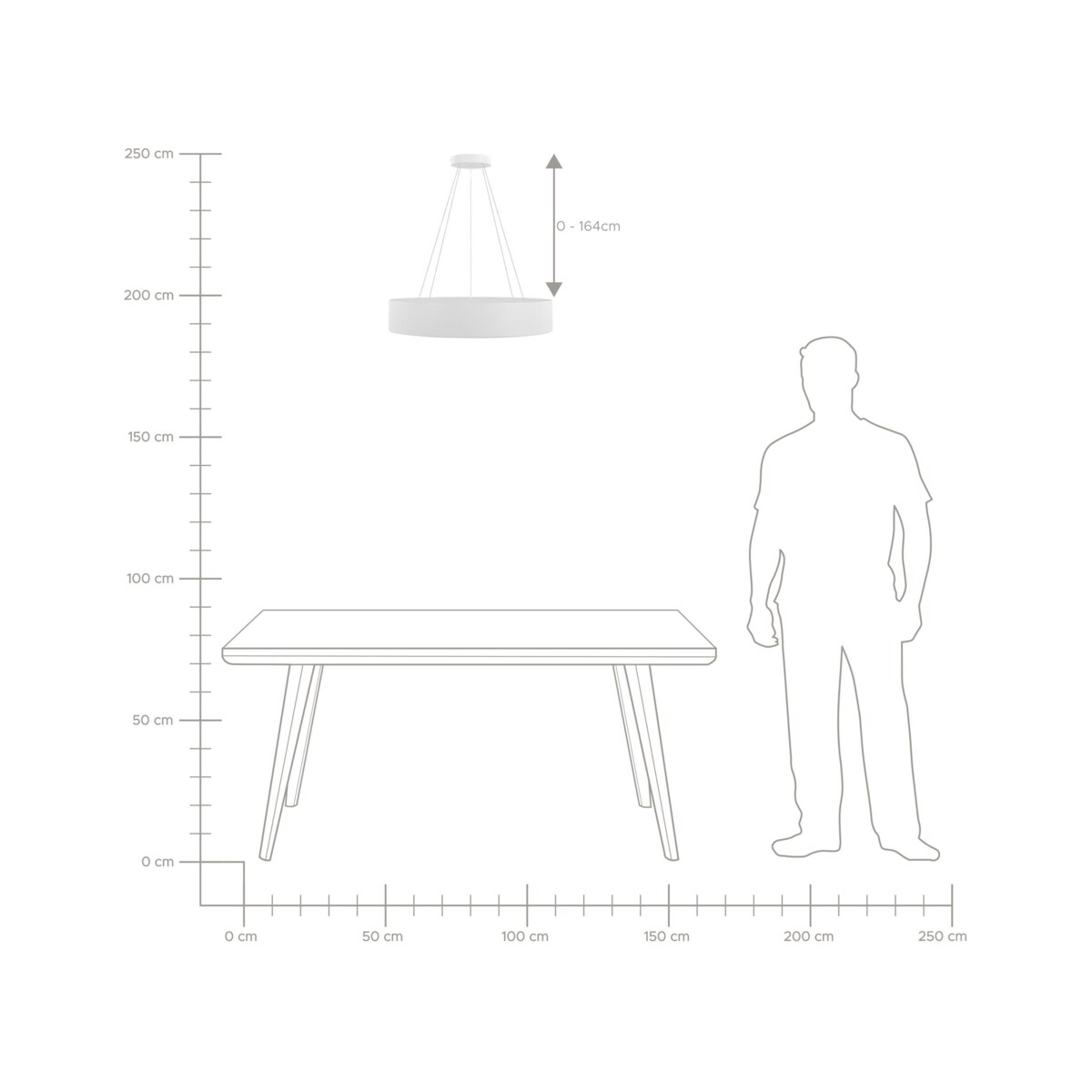 Lampa wisząca LED metalowa biała BALILI