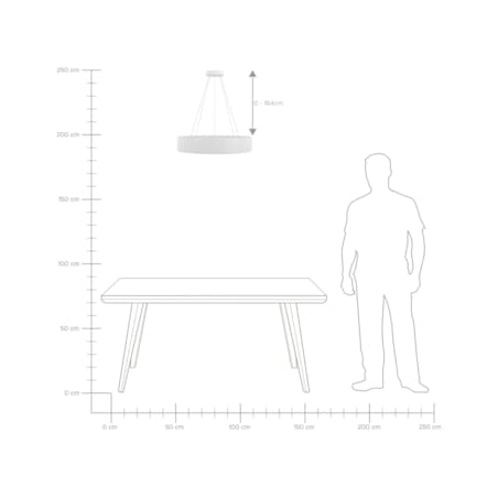 Lampa wisząca LED metalowa biała BALILI