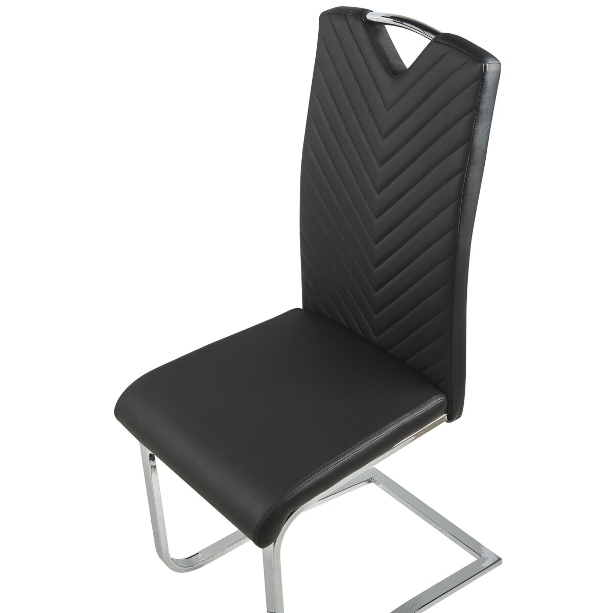 Zestaw 2 krzeseł do jadalni ekoskóra czarny PICKNES