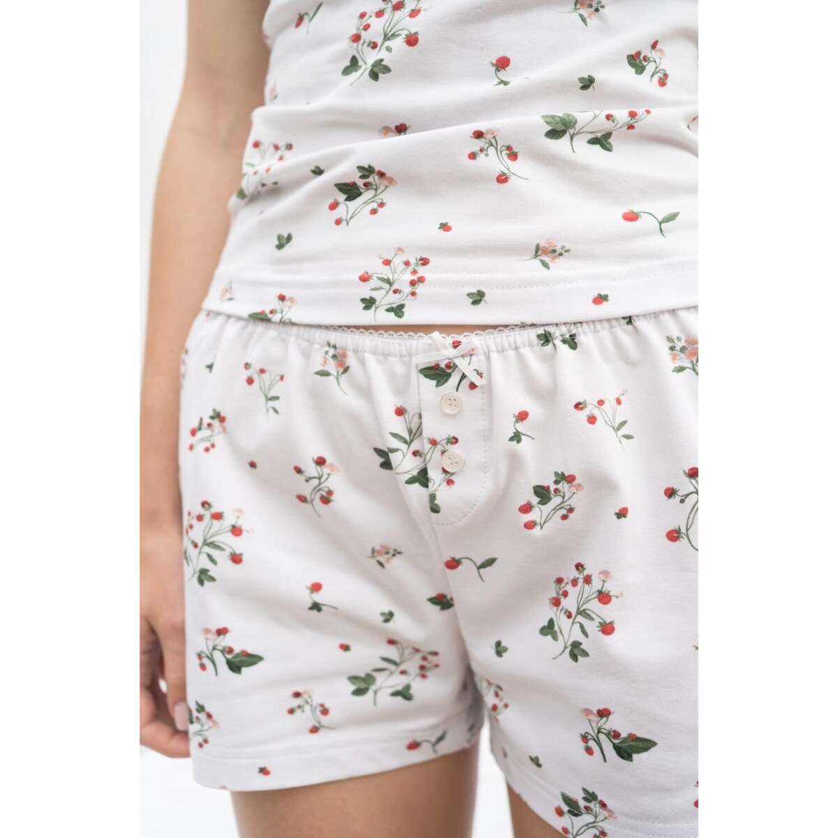 Piżama na ramiączkach Poziomki M