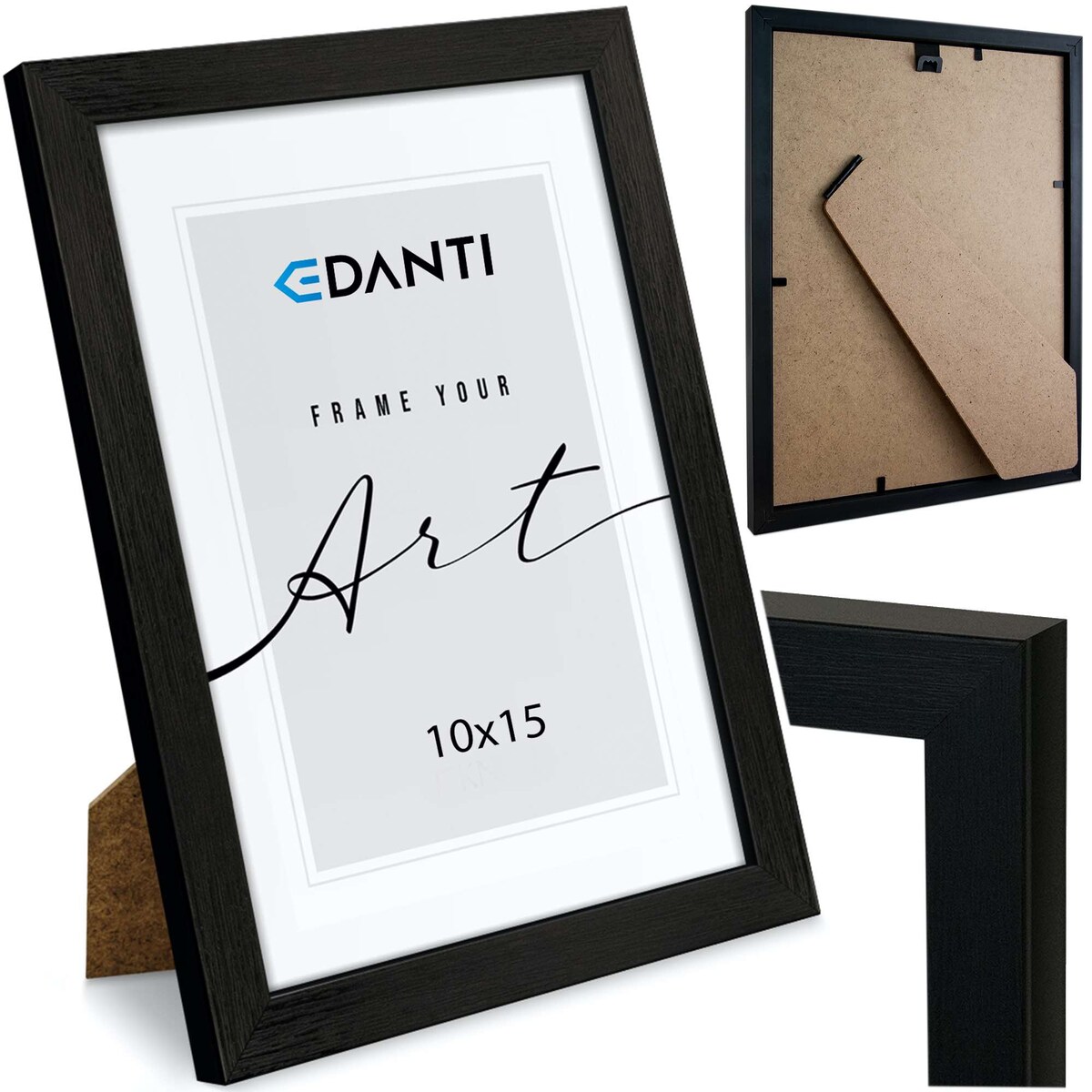 Ramka Na Zdjęcia 10X15 Cm Plakaty Rama Na Nóżce Stojąca Dekoracja Czarna