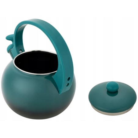 Czajnik Emaliowany Retro 2.2L Zielony Z Gwizdkiem Stal Węglowa Indukcja Gaz
