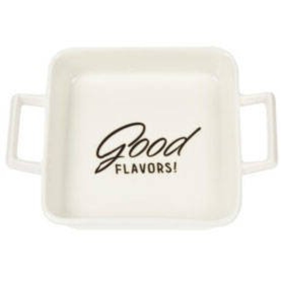 Naczynie do zapiekania z uchwytami, z eleganckim napisem