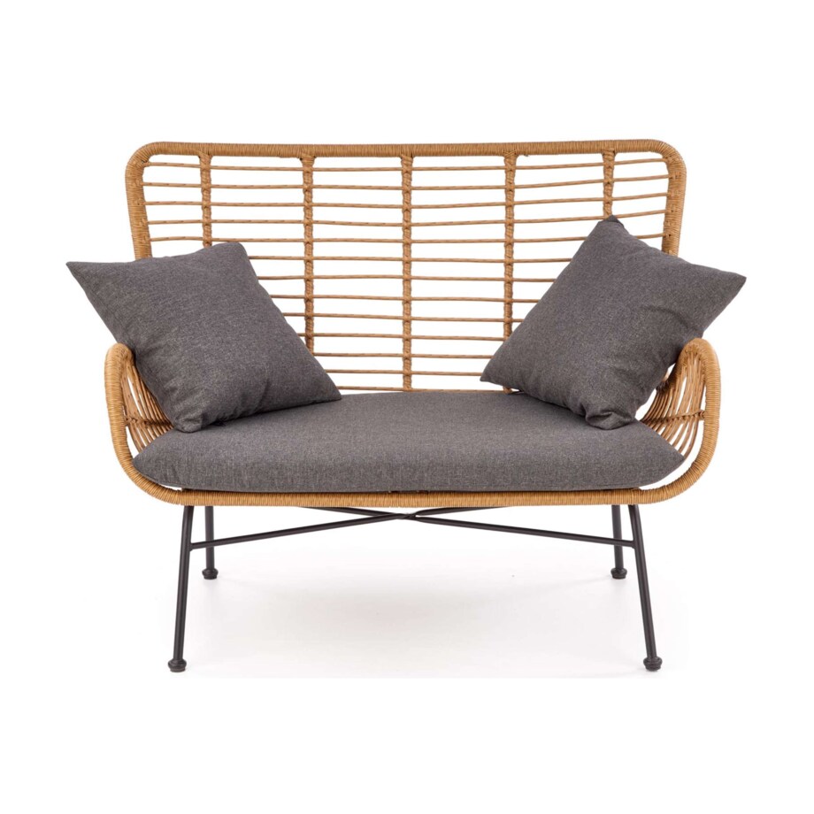 Konsimo ABLA Brązowa sofa ogrodowa w stylu boho