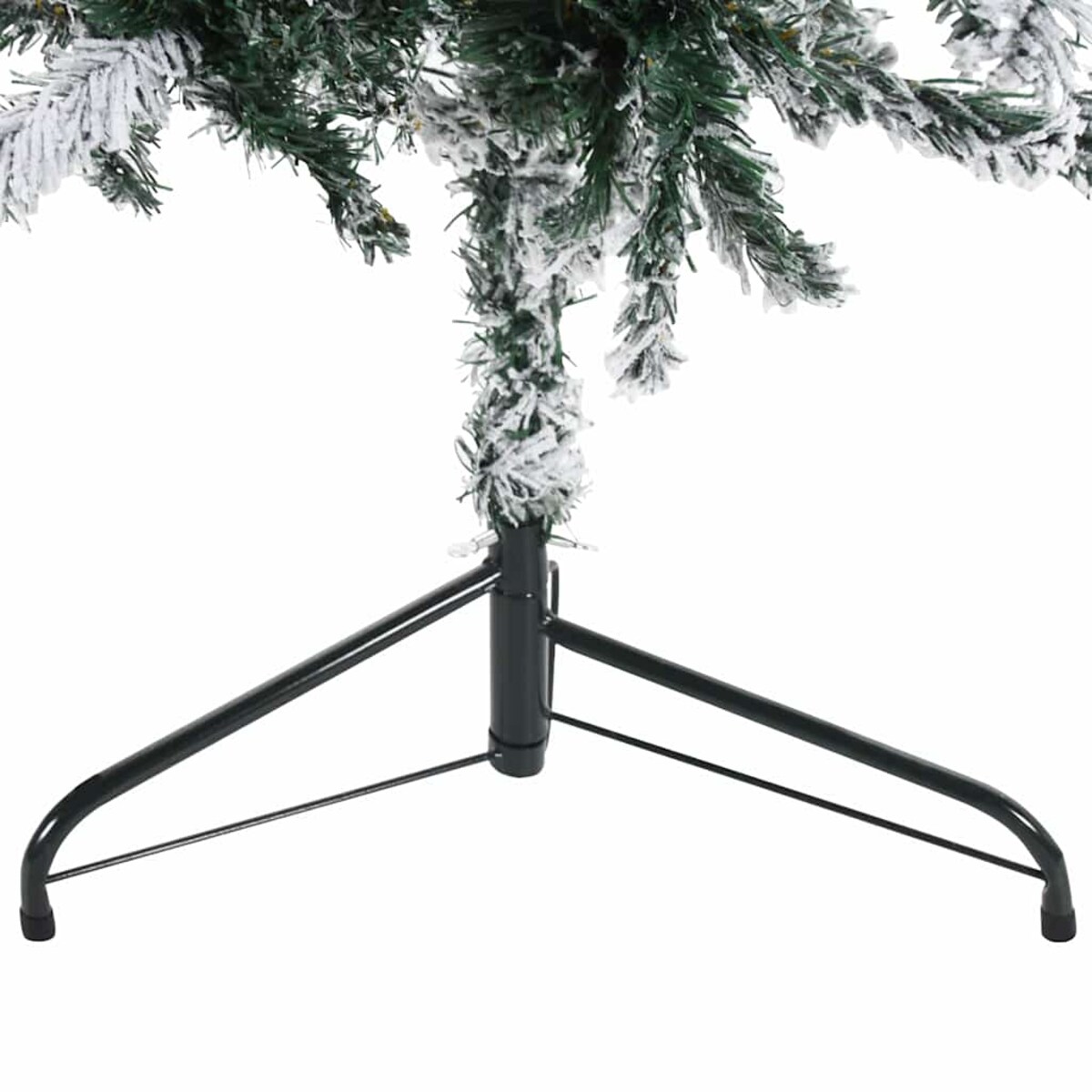 vidaXL Smukła choinka połówka, sztuczna, ośnieżona, 240 cm