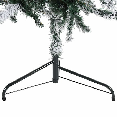 vidaXL Smukła choinka połówka, sztuczna, ośnieżona, 240 cm