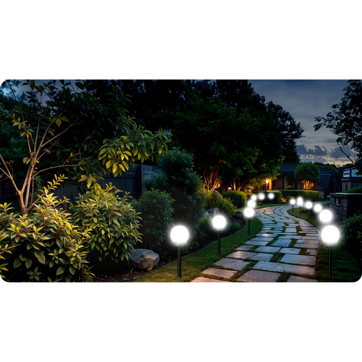 Lampki solarne do ogrodu czujnik zmierzchu Ilumen 4szt