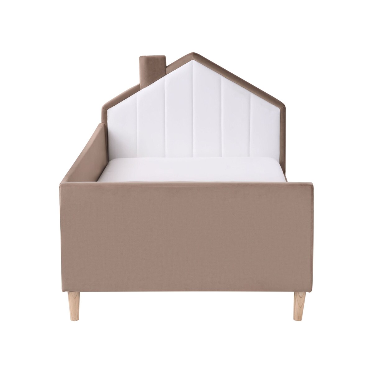 Łóżko Welur KERVAN 90 x 200 cm Brązowy