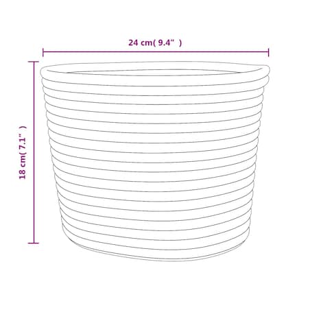 vidaXL Kosze do przechowywania, 2 szt, szaro-białe, Ø24x18 cm, bawełna
