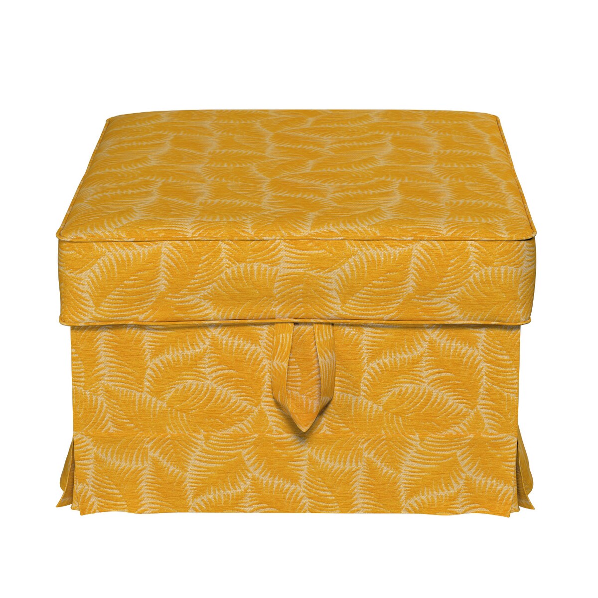 Pokrowiec na podnóżek Ektorp Bromma, miodowe liście paproci na beżowym tle, 60 x 79 x 42 cm, Cosy Home