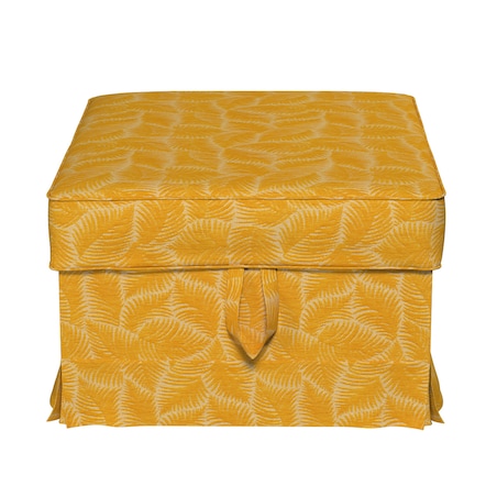 Pokrowiec na podnóżek Ektorp Bromma, miodowe liście paproci na beżowym tle, 60 x 79 x 42 cm, Cosy Home