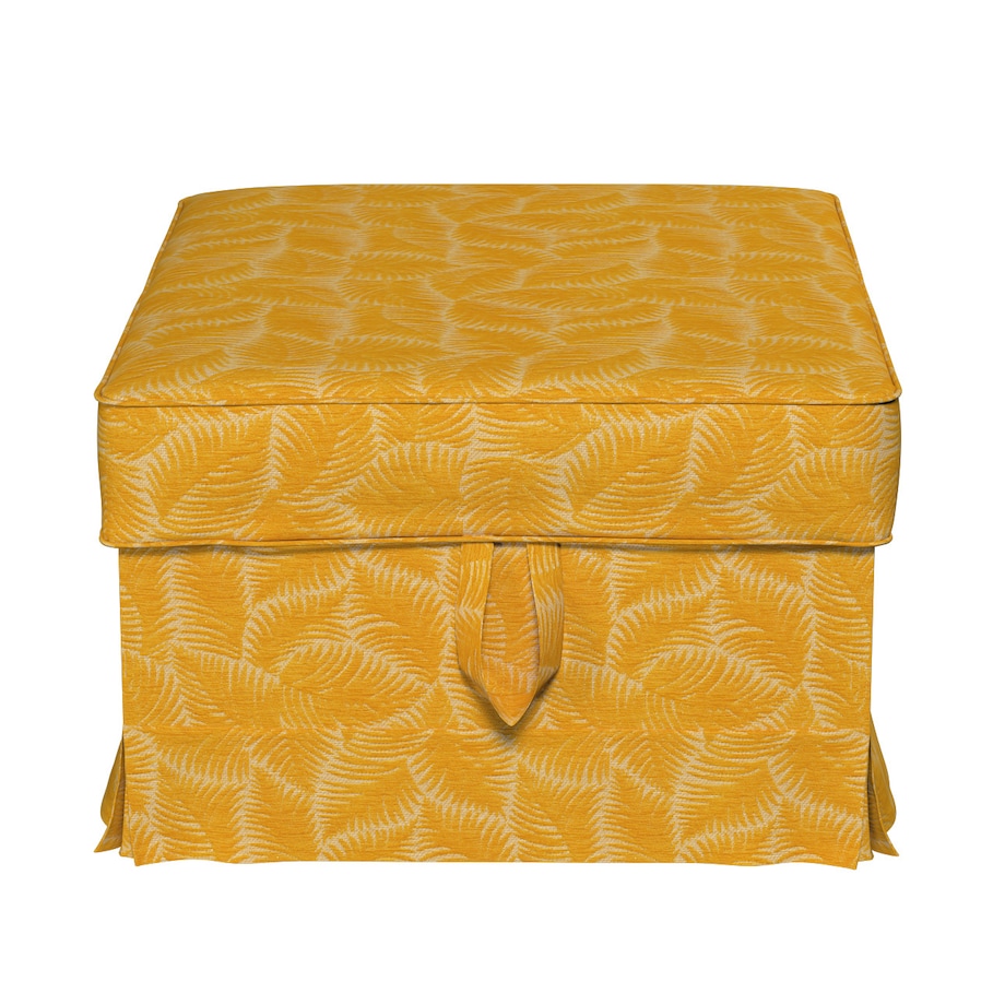 Pokrowiec na podnóżek Ektorp Bromma, miodowe liście paproci na beżowym tle, 60 x 79 x 42 cm, Cosy Home