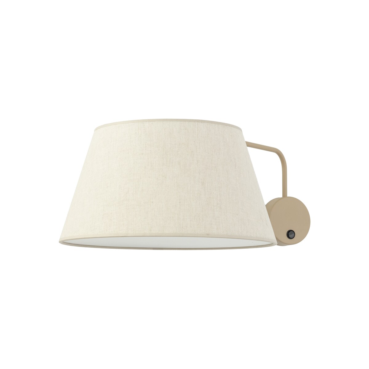 Kinkiet ścienny z włącznikiem TK Lighting FORMO SABIA 11342 beżowy len E27 nowoczesna lampa do salonu sypialni IP20