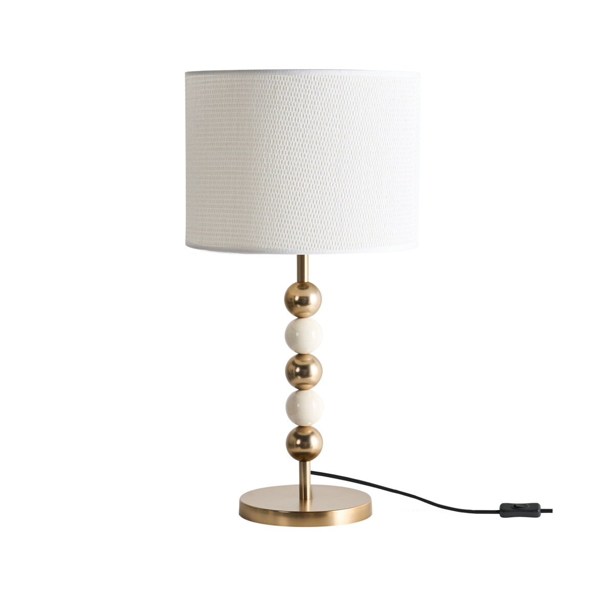 Lampa stołowa LOKY Metal Mosiężny/beżowy