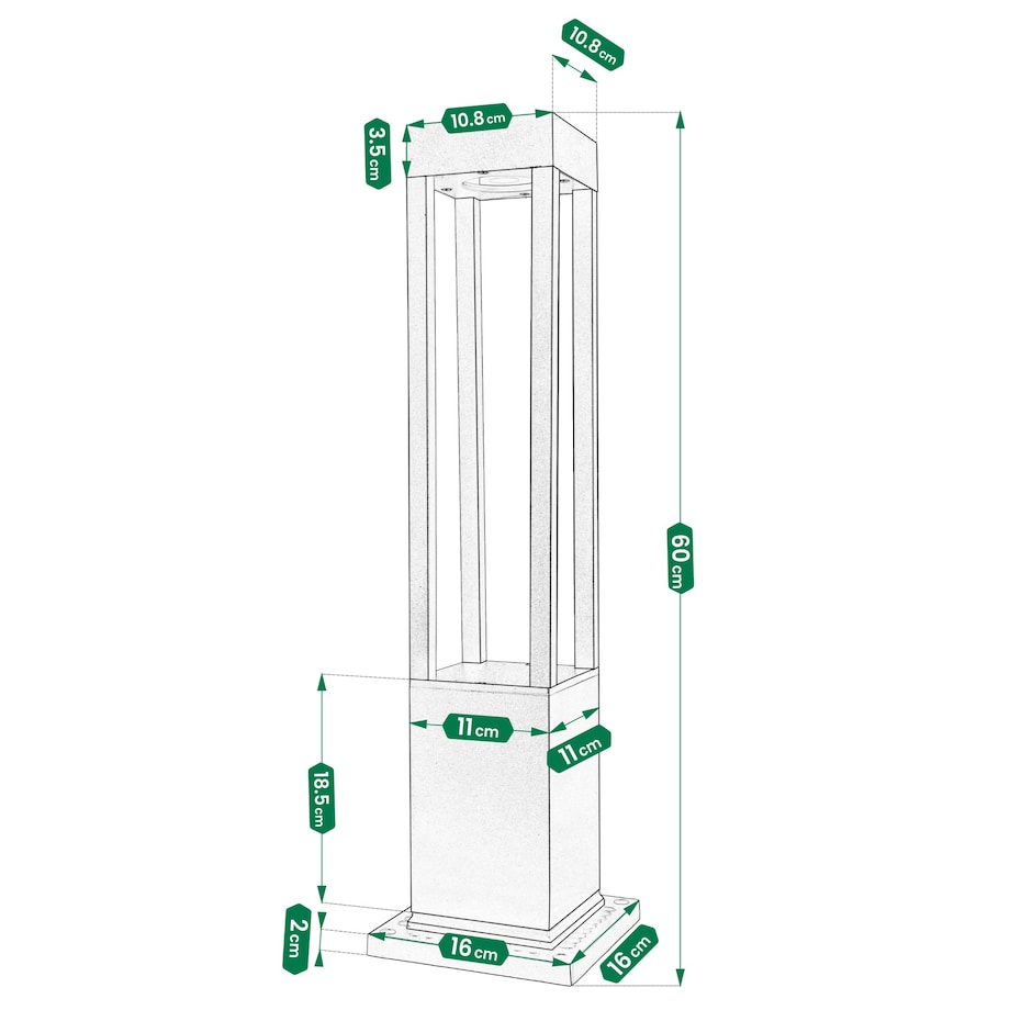 Lampka Słupek Ogrodowa 20 Led Solarna 60Cm Stojąca Na Pilot 3 Tryby Światła