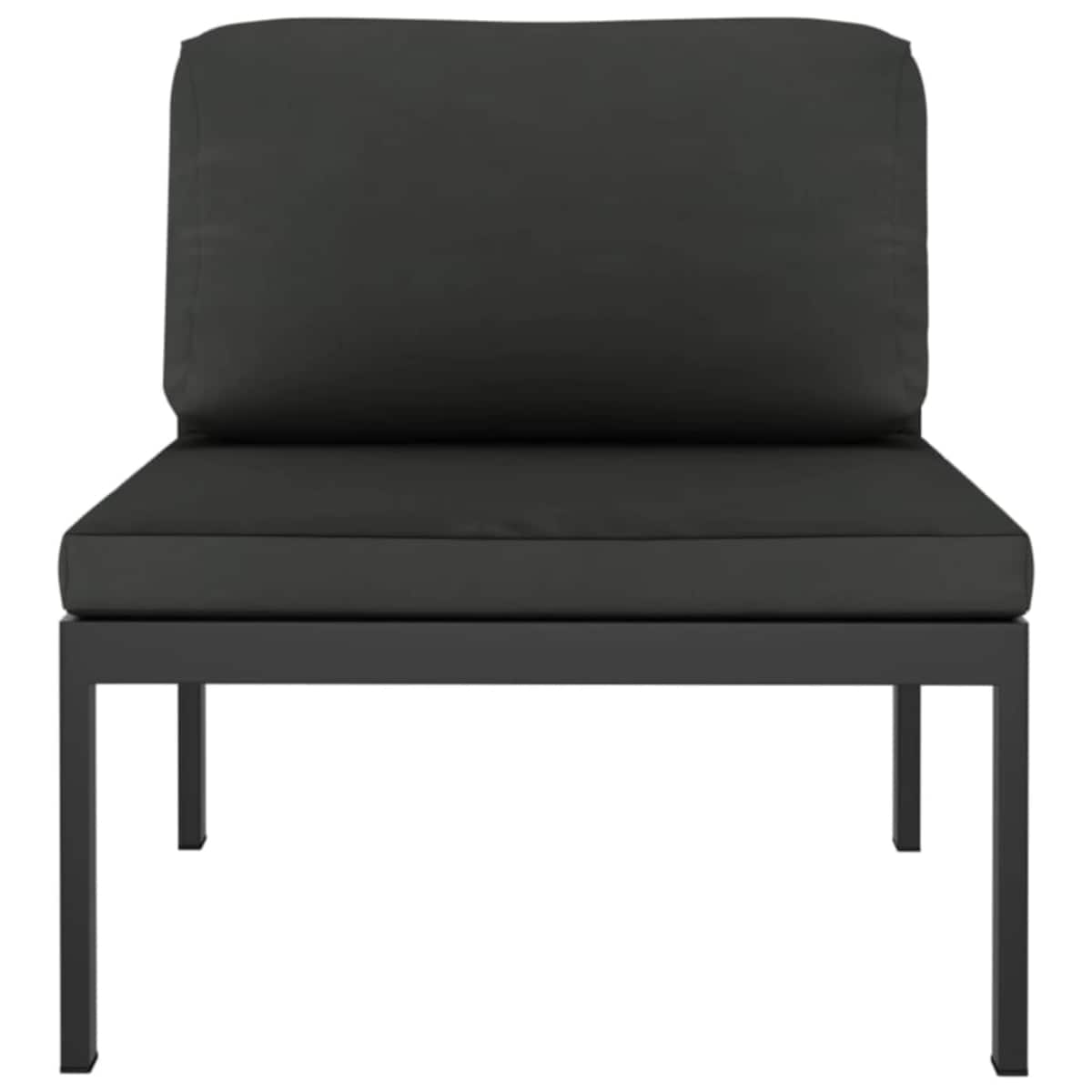 vidaXL 7-cz. zestaw mebli ogrodowych, poduszki, aluminium, antracyt