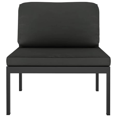 vidaXL 7-cz. zestaw mebli ogrodowych, poduszki, aluminium, antracyt