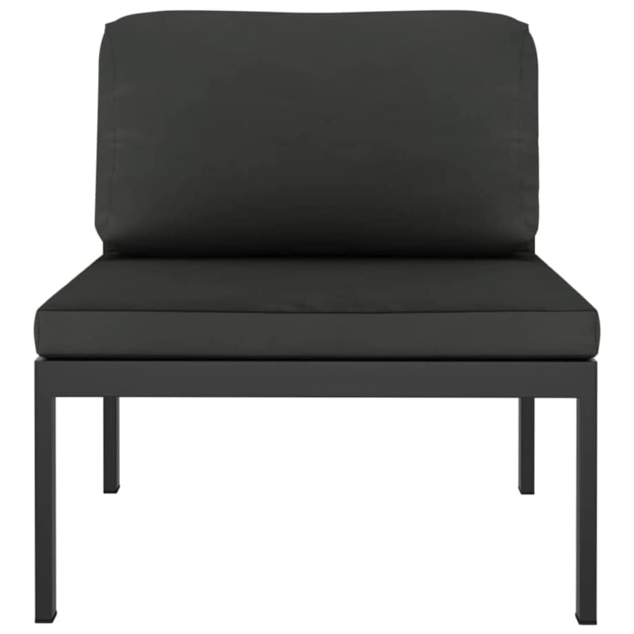 vidaXL 7-cz. zestaw mebli ogrodowych, poduszki, aluminium, antracyt