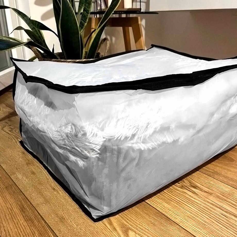 Pokrowiec Worek Do Przechowywania Ubrań Pościeli Zamykany 60X45X30 Cm