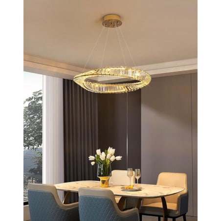 Lampa Sufitowa Wisząca App1064-1Cp Led Złoty, Metal