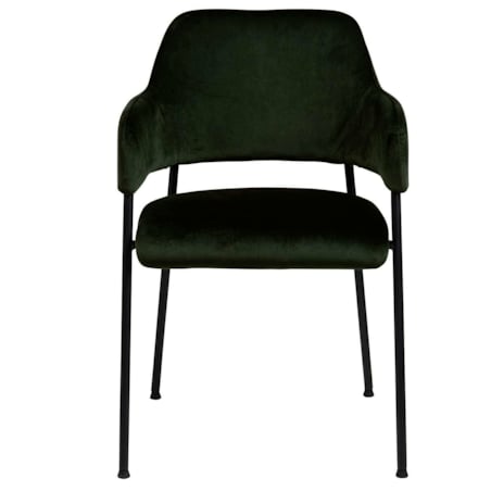 KRZESŁO WELUROWE Lima zielone Z PODŁOKIETNIKAMI czarne nogi