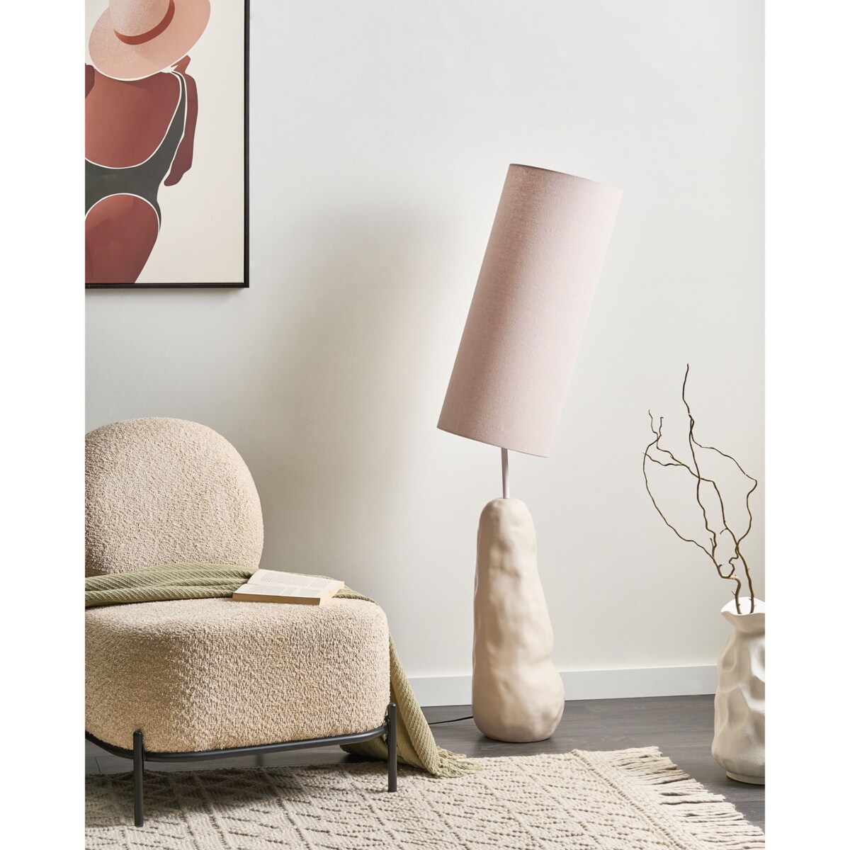 Lampa podłogowa SELB Ceramika Jasnobeżowy