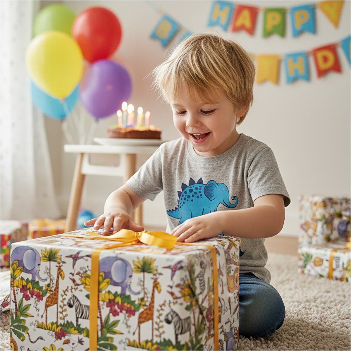 Papier do pakowania prezentów 20 METRÓW MEGAROLKA Urodzinowy Do Paczek Ozdobny