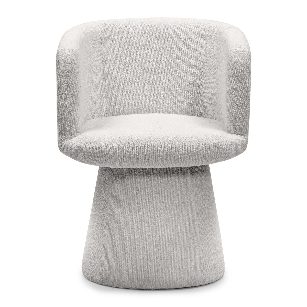 Krzesło obrotowe beżowoszare bouclé Nalf